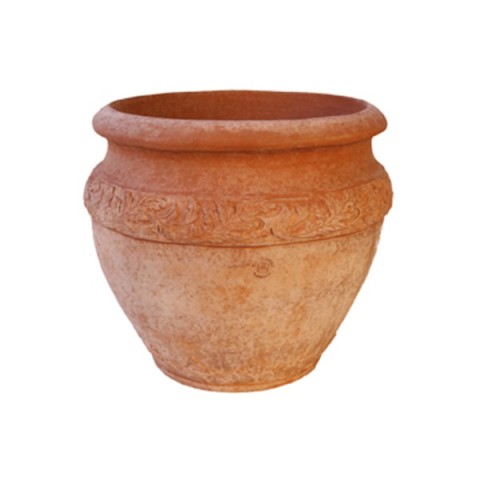 Decorated Impruneta Terracotta Vase