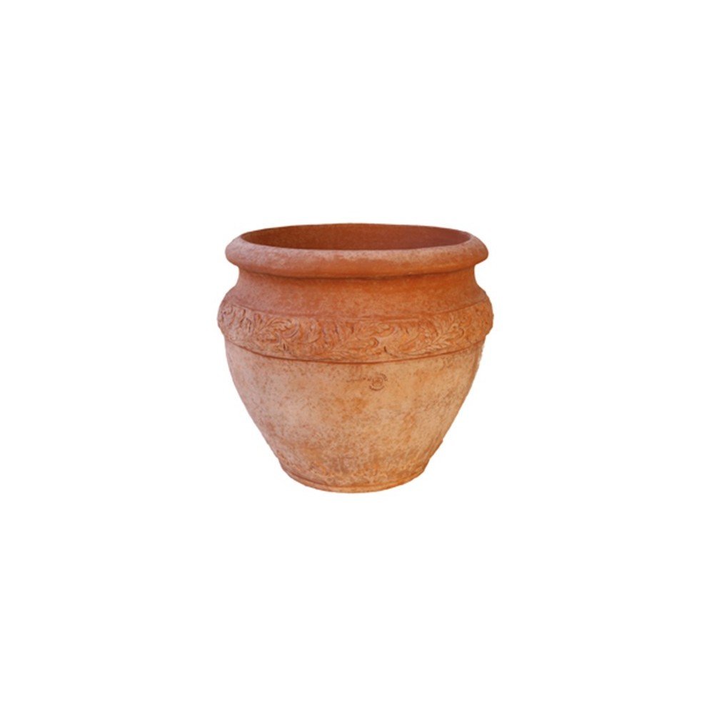 Decorated Impruneta Terracotta Vase