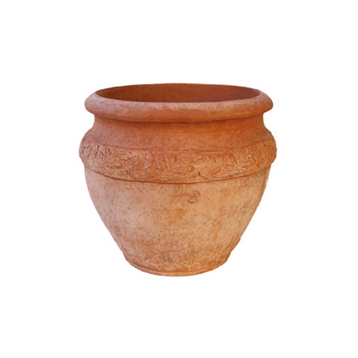 Decorated Impruneta Terracotta Vase