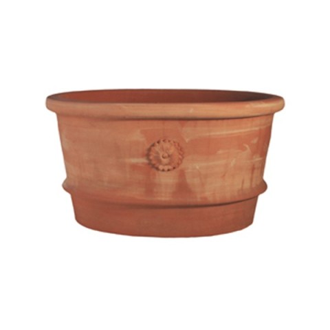 Ovale Con Rosetta in Terracotta d'Impruneta