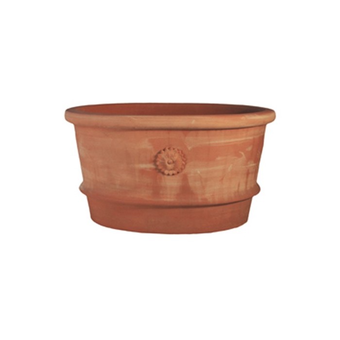 Ovale Con Rosetta in Terracotta d'Impruneta