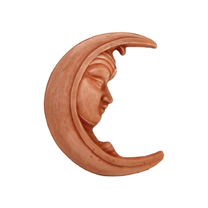 Luna con Volto di Donna in Terracotta
