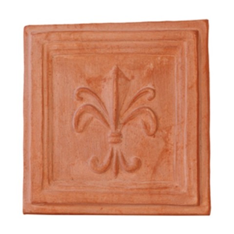 Pannello Giglio in Terracotta