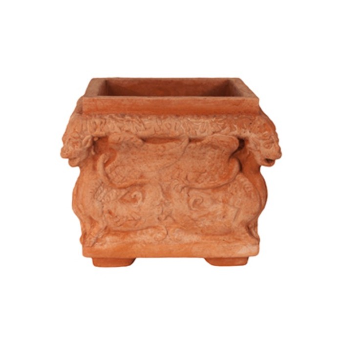 Quadrato con Draghi in Terracotta