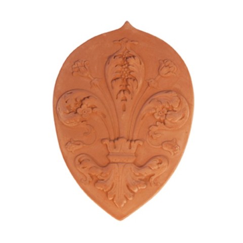 Stemma Giglio Grande in Terracotta