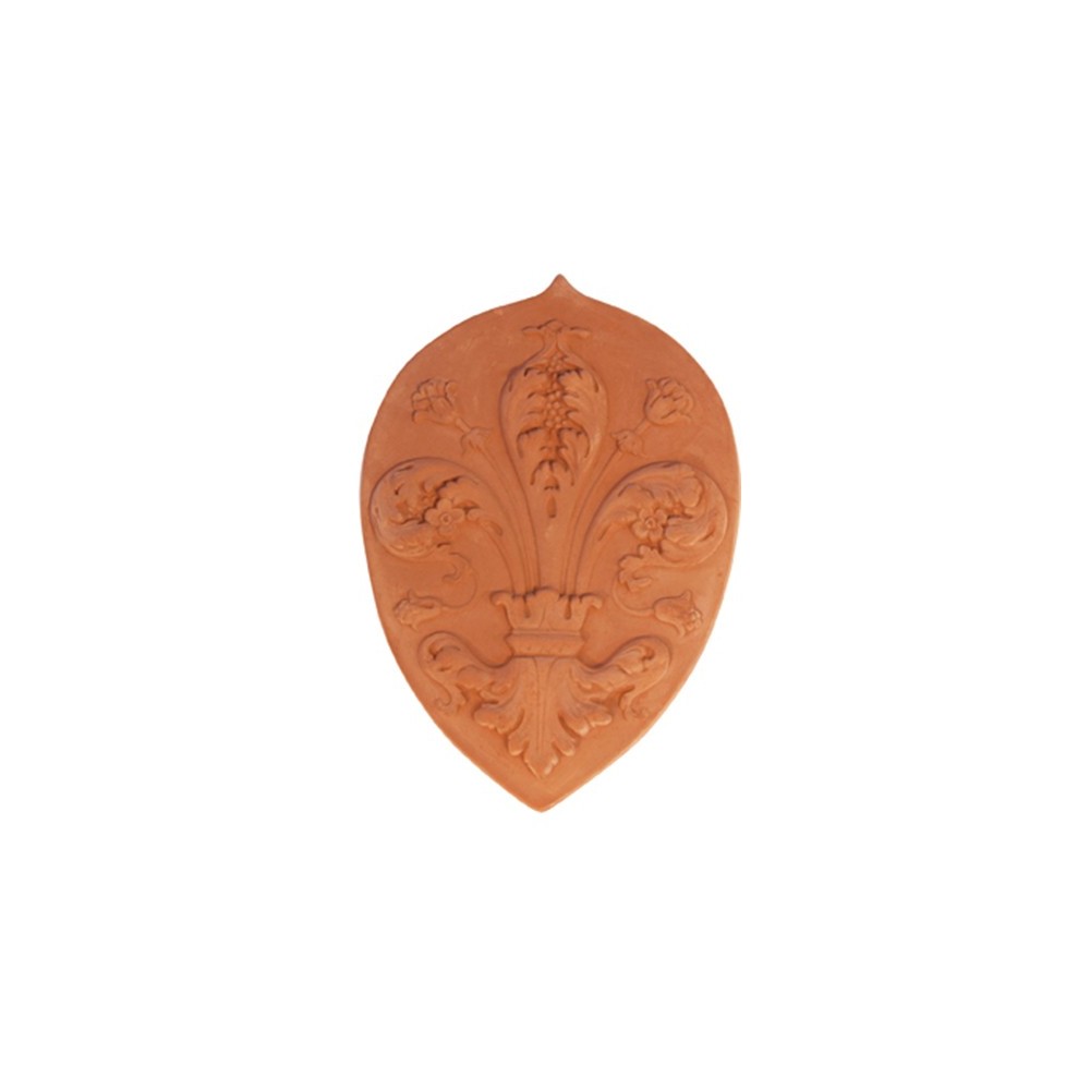 Stemma Giglio Grande in Terracotta