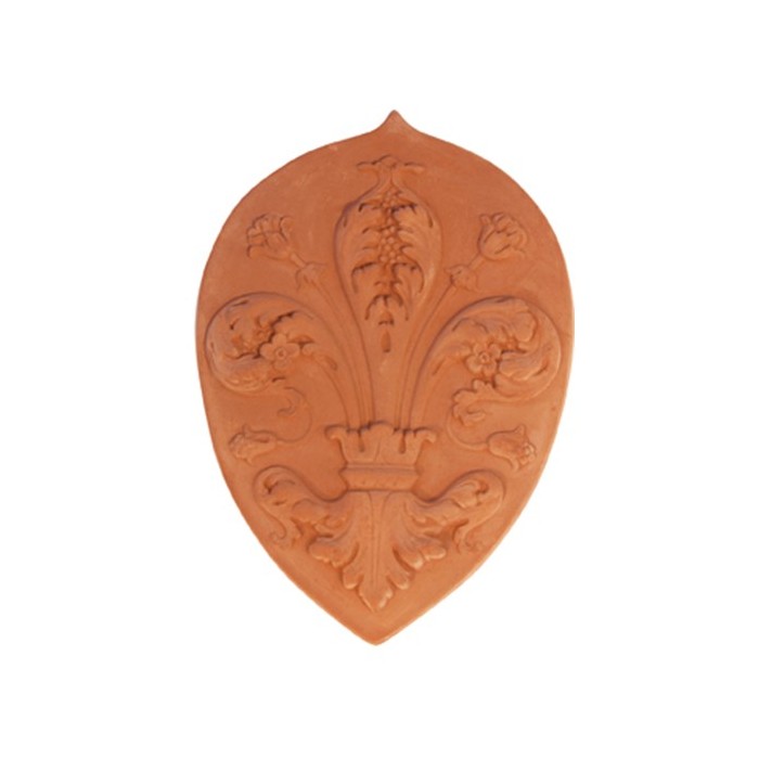 Stemma Giglio Grande in Terracotta