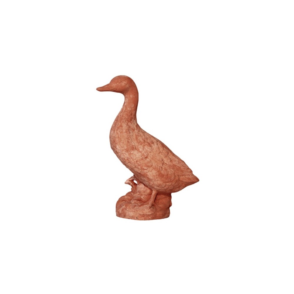 Papera sul Tronco in Terracotta