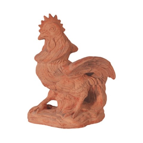 Gallo Combattente in Terracotta