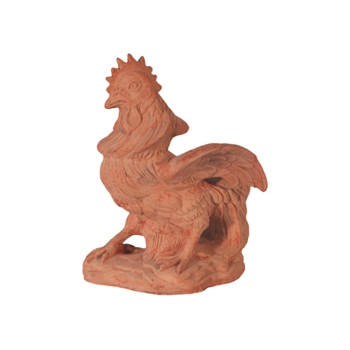 Gallo Combattente in Terracotta