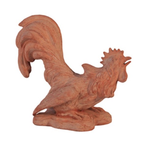 Gallo Lottatore in Terracotta
