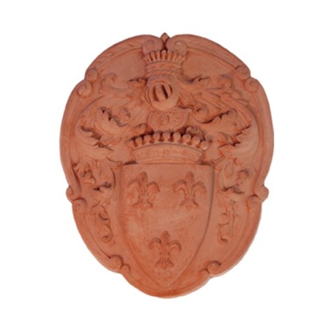 Stemma con Tre Gigli in Terracotta