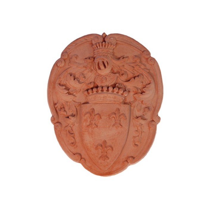 Stemma con Tre Gigli in Terracotta