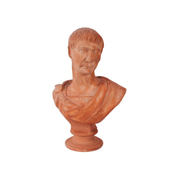 Trajan Bust in Terracotta