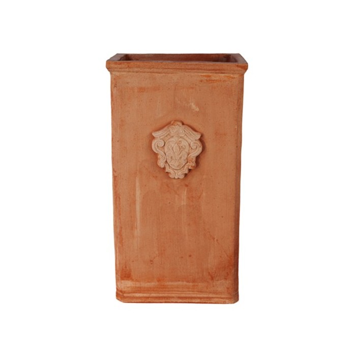 Portaombrelli Rettangolare con Giglio in Terracotta