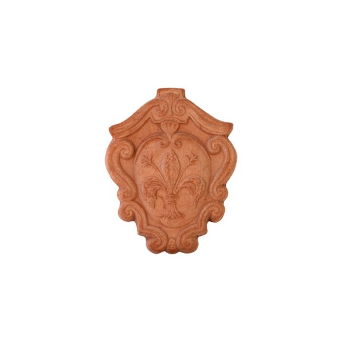 Coat of Arms with Lily in Terracotta