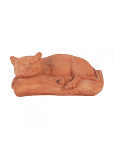 Gatto su Cuscino in Terracotta