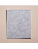Vergine con Figlio Smaltata in Ceramica