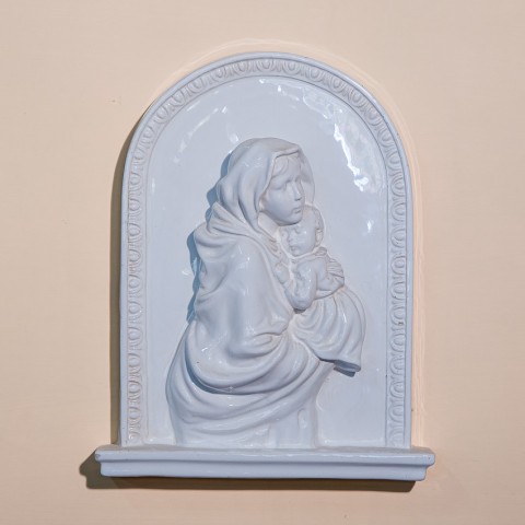 Madonna della Strada del Ferruzzi Smaltata in Ceramica
