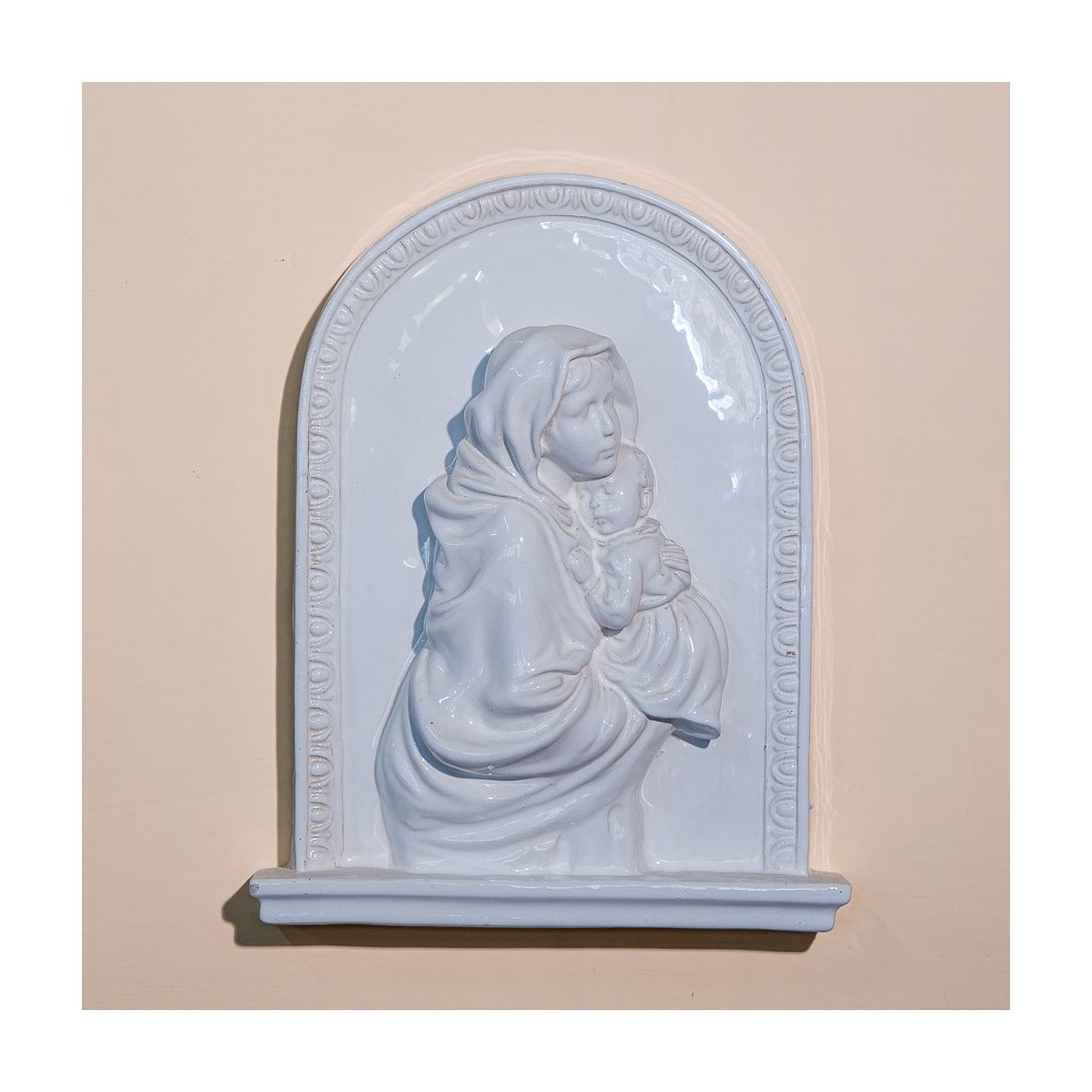 Madonna della Strada del Ferruzzi Smaltata in Ceramica
