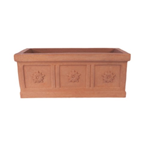 Cassetta con Rosette in Terracotta