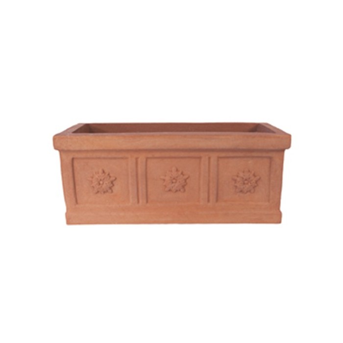 Cassetta con Rosette in Terracotta