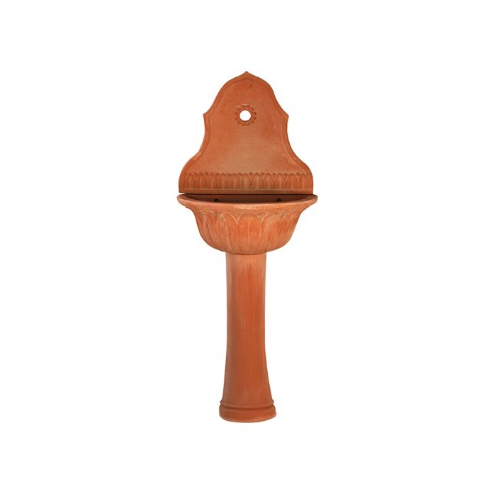 Fontana a Parete Fiori di Loto in Terracotta