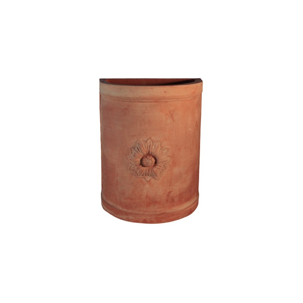 Wall Vase with Impruneta Terracotta Rose Window