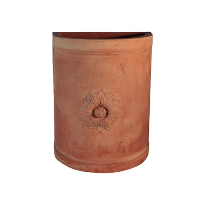 Vaso a Parete con Rosone in Terracotta d'Impruneta