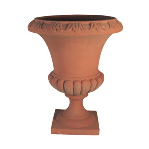 Vaso a Calice Liscio in Terracotta