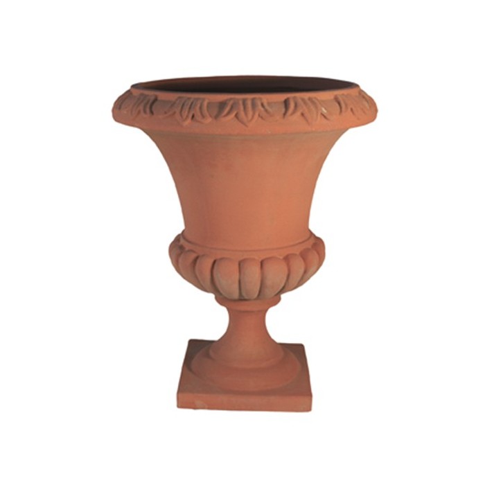 Vaso a Calice Liscio in Terracotta