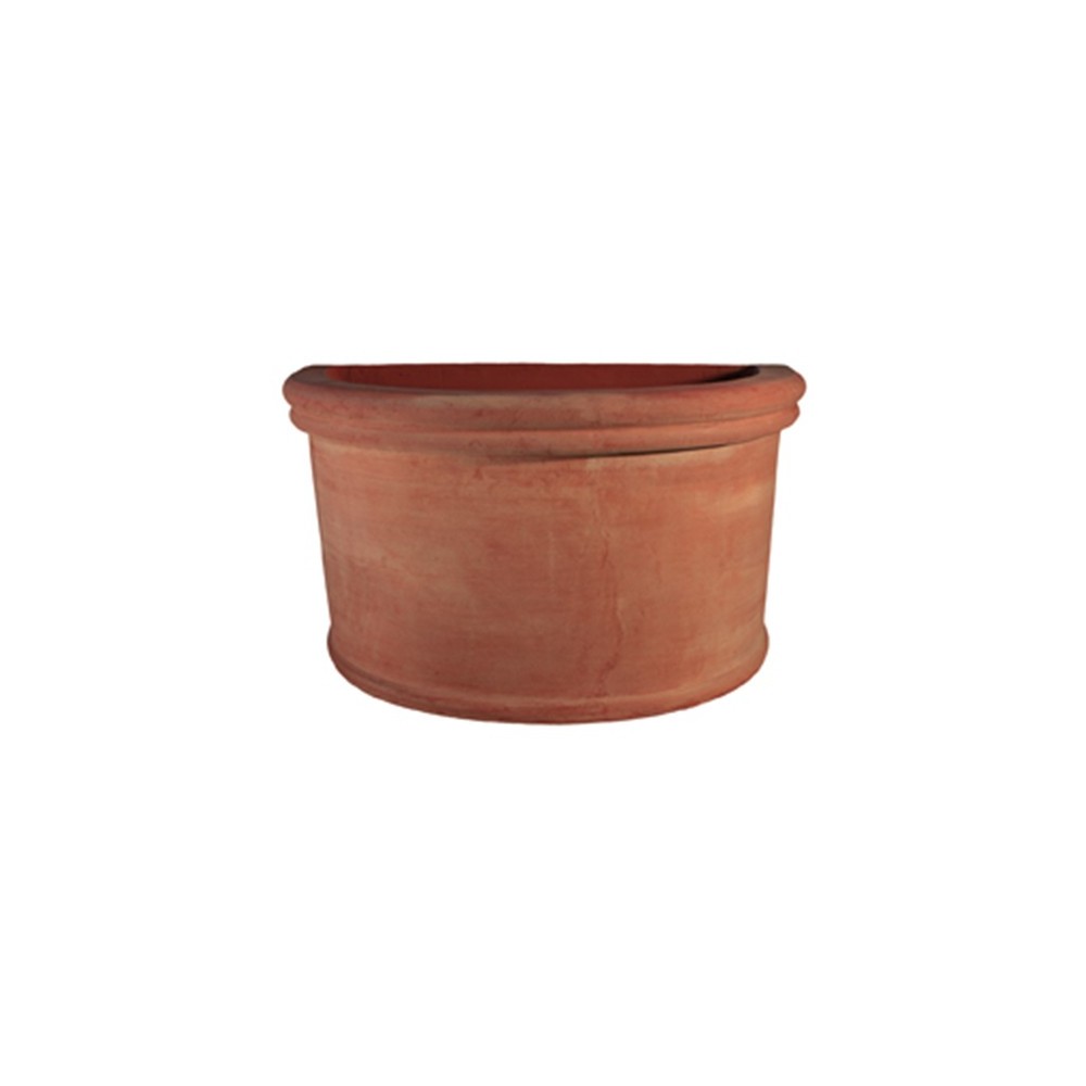 Vaso a Parete con Bordo in Terracotta di Impruneta