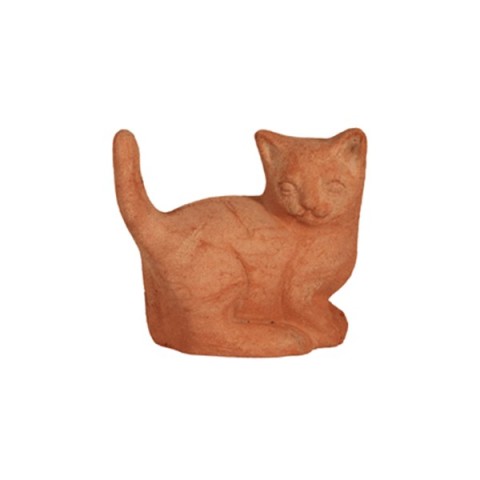 Gatto Coda Ritta in Terracotta