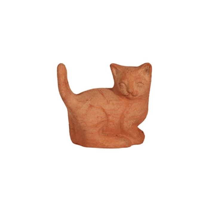 Gatto Coda Ritta in Terracotta