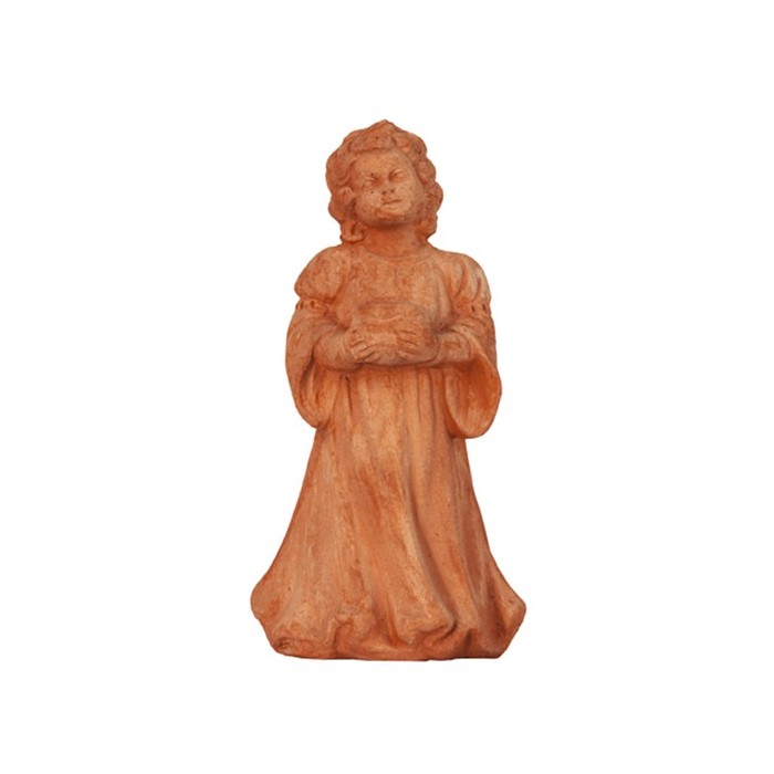 Angelo con Candela in Terracotta