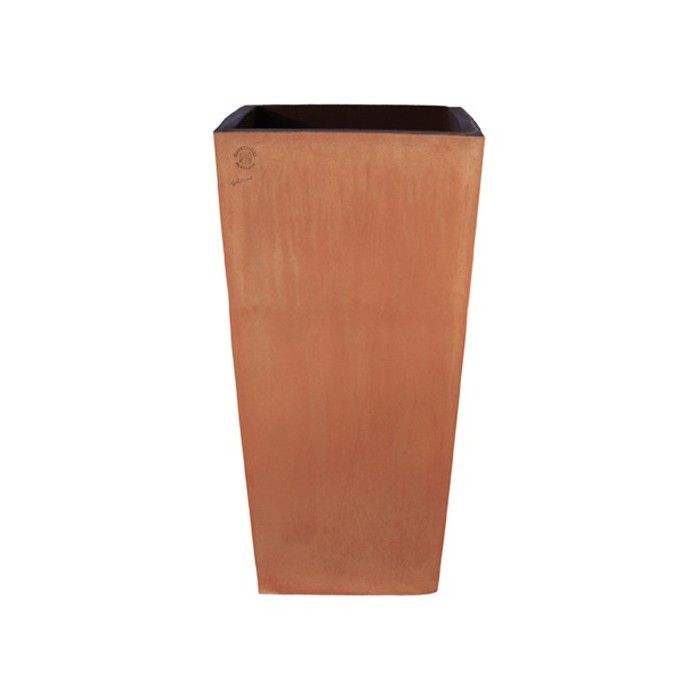 Vaso Quadrato Liscio in Terracotta d'Impruneta