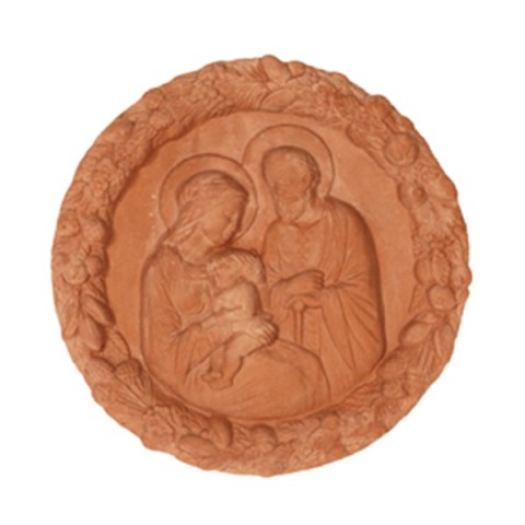 Sacra Famiglia Robbiana in Terracotta