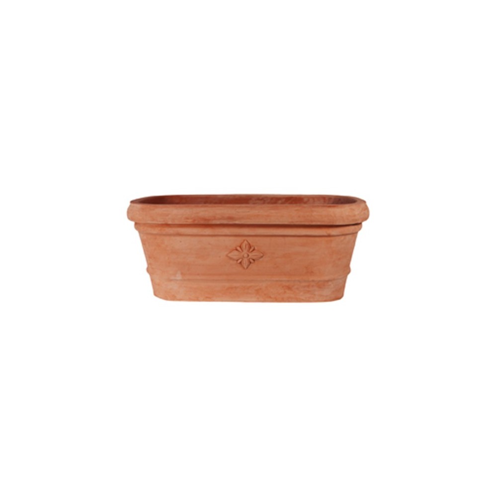 Ovale Con Rosone in Terracotta d'Impruneta
