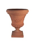 Festooned Chalice Vase in Terracotta