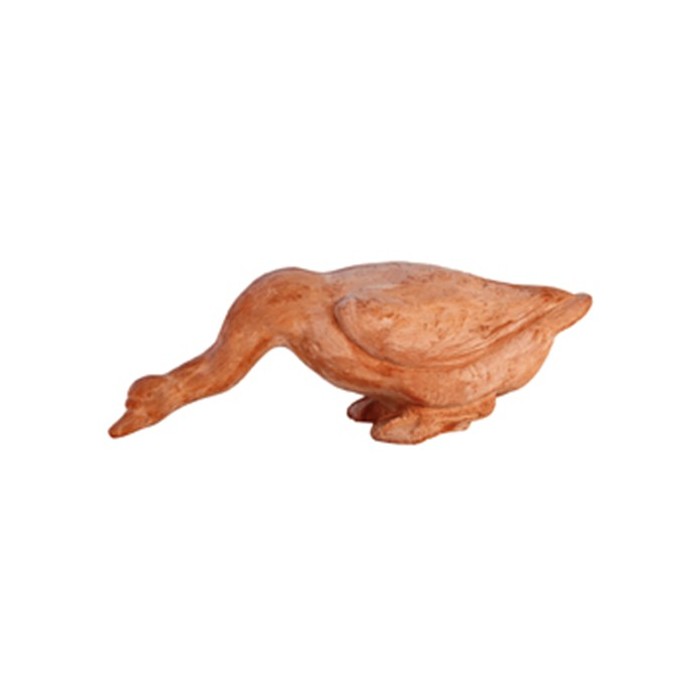 Papera con Collo Lungo in Terracotta