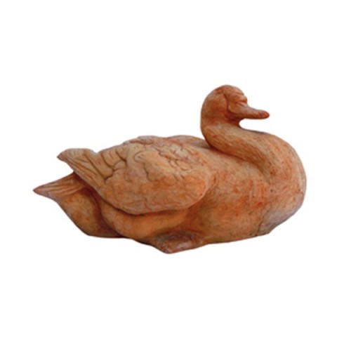 Papera con Collo Ritirato in Terracotta