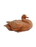 Terracotta Duck with Retracted Neck