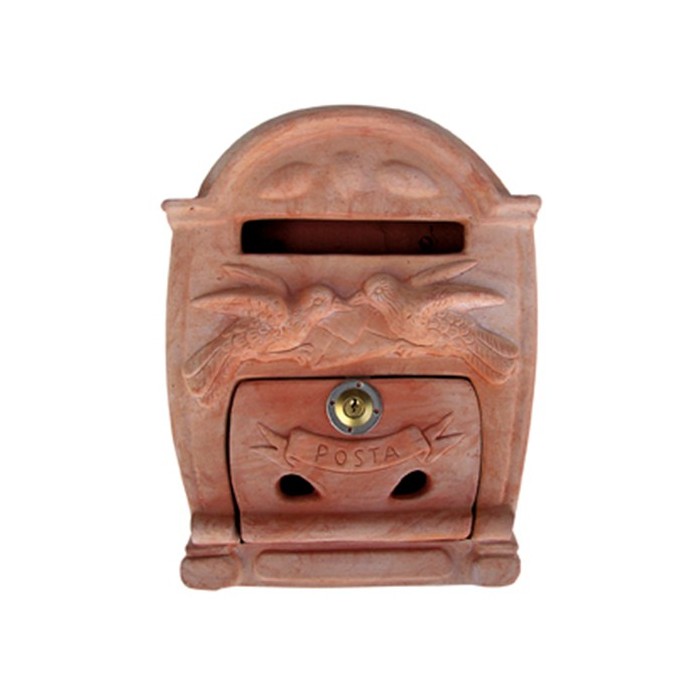 Cassetta della Posta con Uccellini in Terracotta