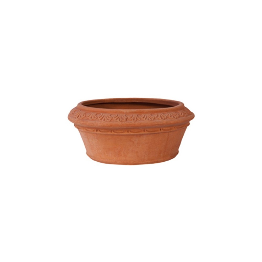 Ovale con greca in terracotta