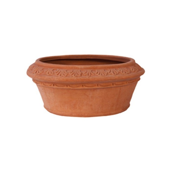 Ovale con greca in terracotta