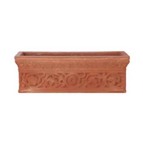Cassetta decorata in terracotta