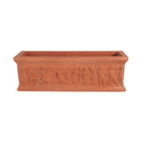 Cassetta con putti in terracotta