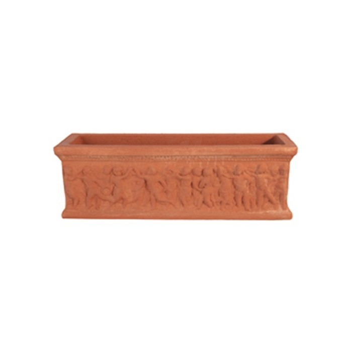 Cassetta con putti in terracotta