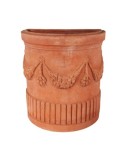 Vaso a parete festonato in terra D'impruneta
