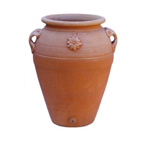 Portaombrelli con rosetta a tornio in terracotta